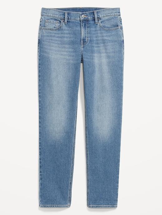 Mid-Rise Wow Boyfriend Straight Jeans Product Image