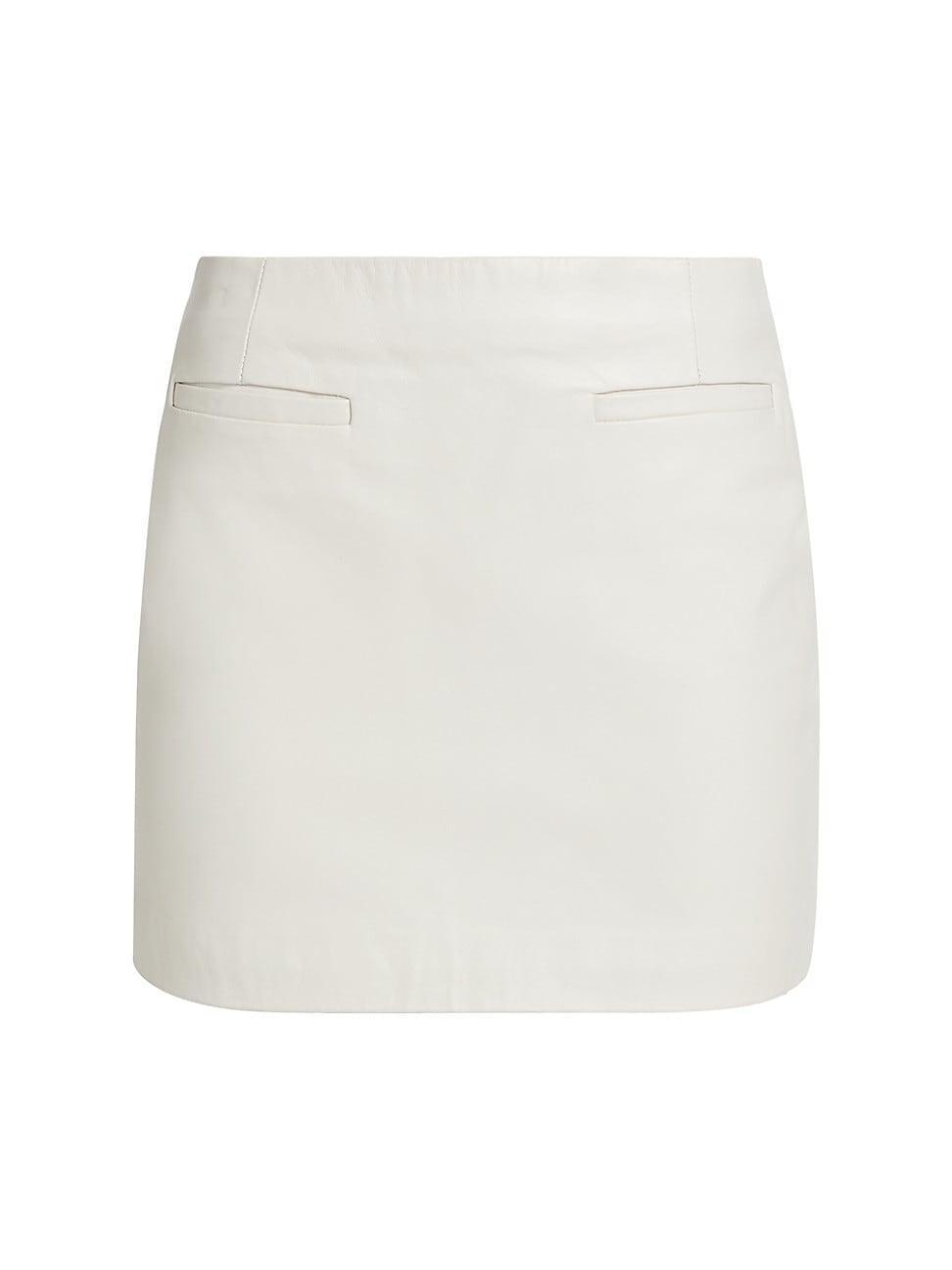 Womens Rowan Leather Miniskirt product image