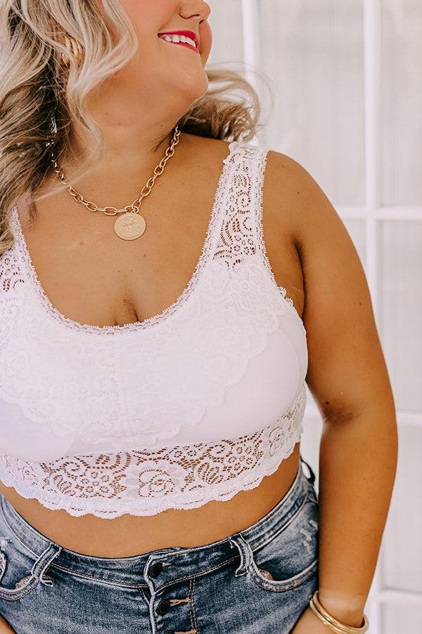 Love In Lace Bralette In White Curves Product Image