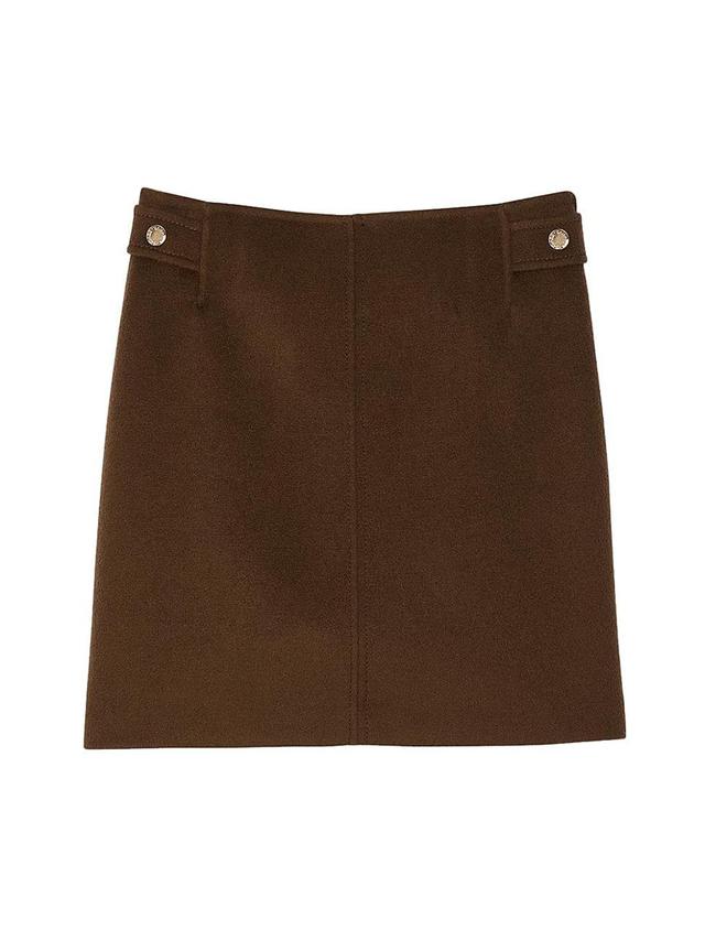 Womens Double-Faced Short Wool Skirt Product Image