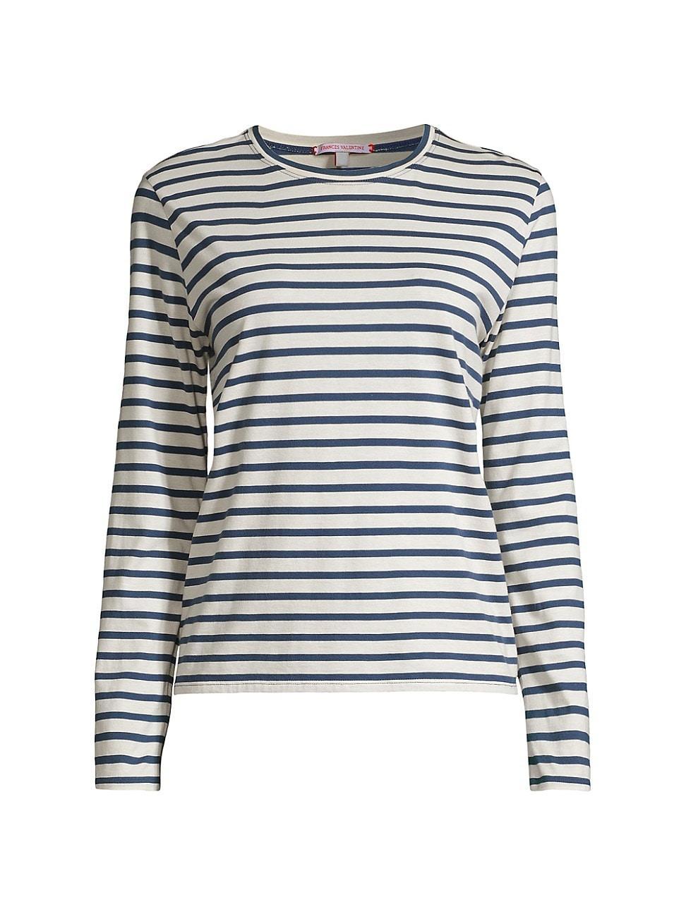 Womens Striped Cotton Long-Sleeve T-Shirt product image