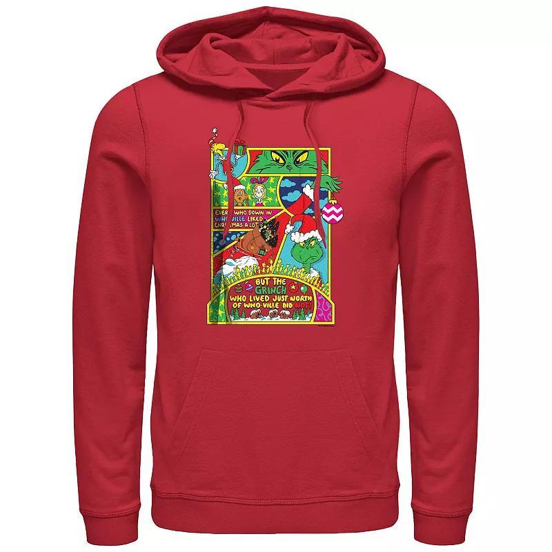 Big & Tall Dr. Seuss Grinch Comic Scenes Graphic Hoodie, Mens Product Image