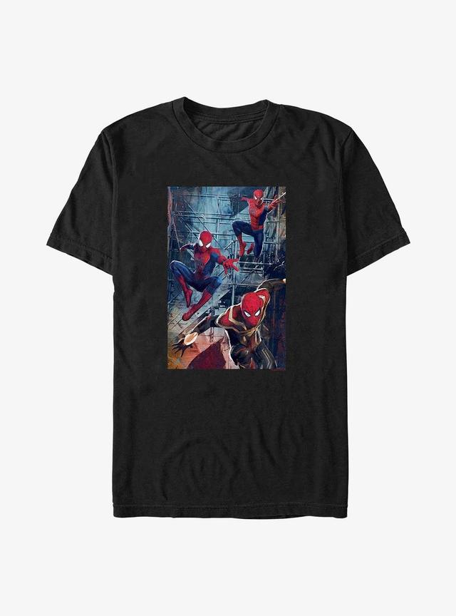 Marvel Spider-Man Spidey Attack Poster Big & Tall T-Shirt Product Image