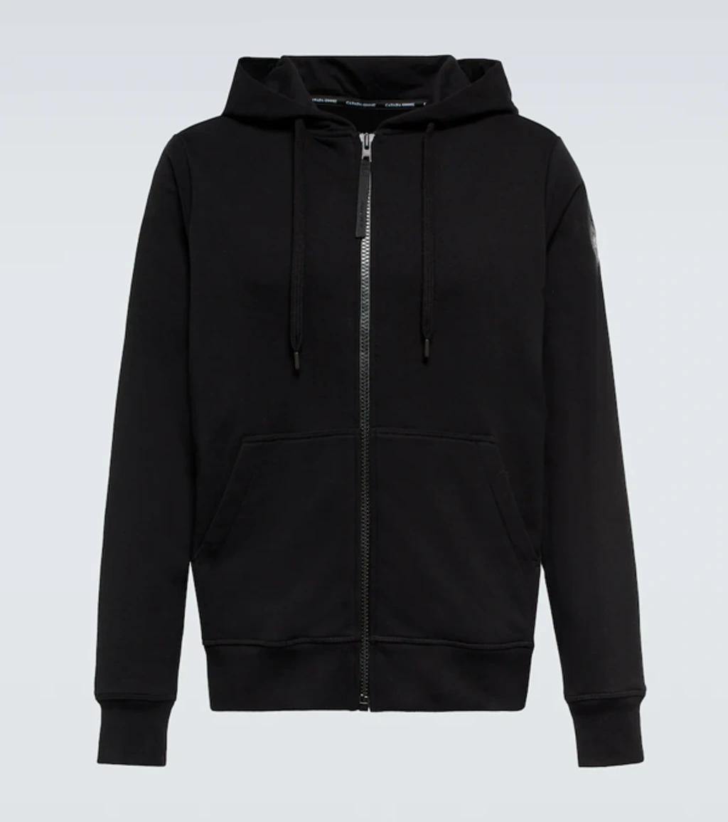 CANADA GOOSE Zipped Cotton Hoodie In Black Product Image