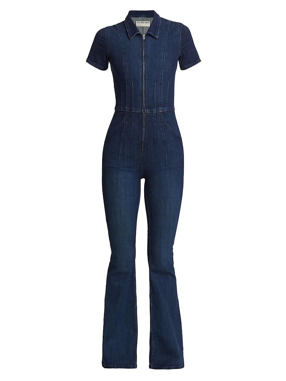 Free People Jayde Flare Jumpsuit (Night Sky) Women's Jumpsuit & Rompers One Piece Product Image