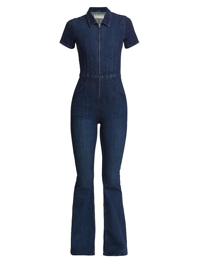 Free People Jayde Denim Flared Jumpsuit Product Image