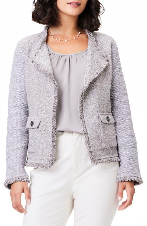 Nic+Zoe Fringe Mix Knit Pocket Blazer Product Image