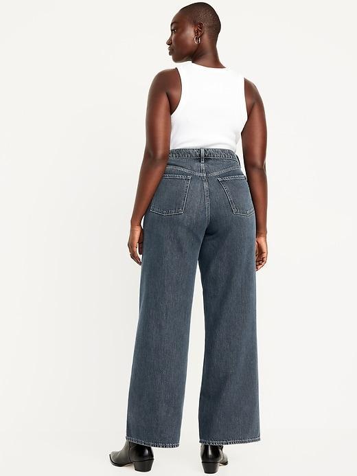 High-Waisted Baggy Wide-Leg Jeans Product Image