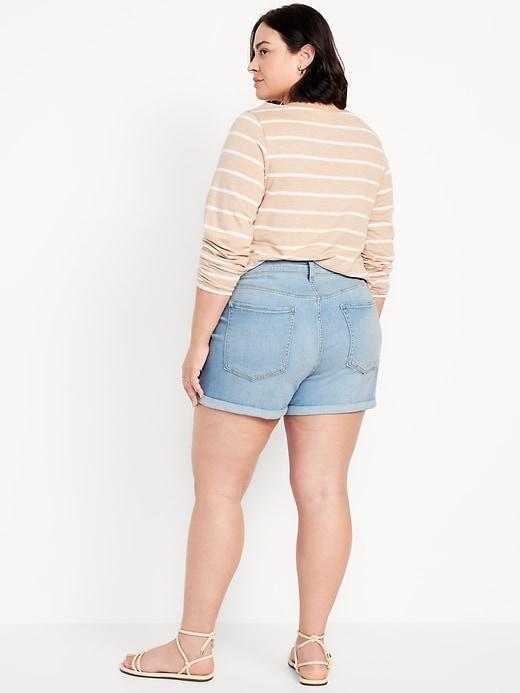 High-Waisted Wow Jean Shorts -- 3-inch inseam Product Image