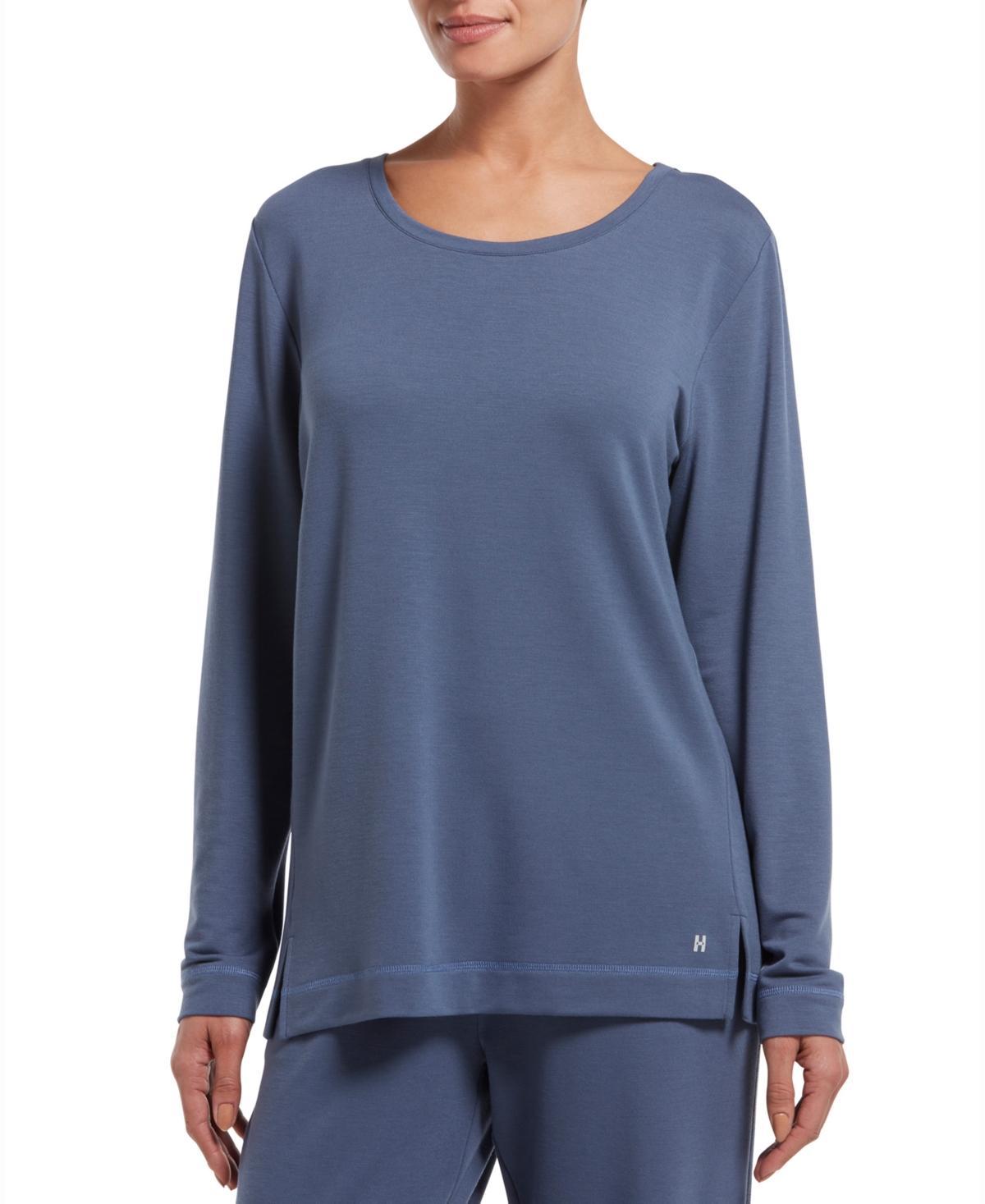 Hue Solid Long Sleeve Lounge T-Shirt Product Image