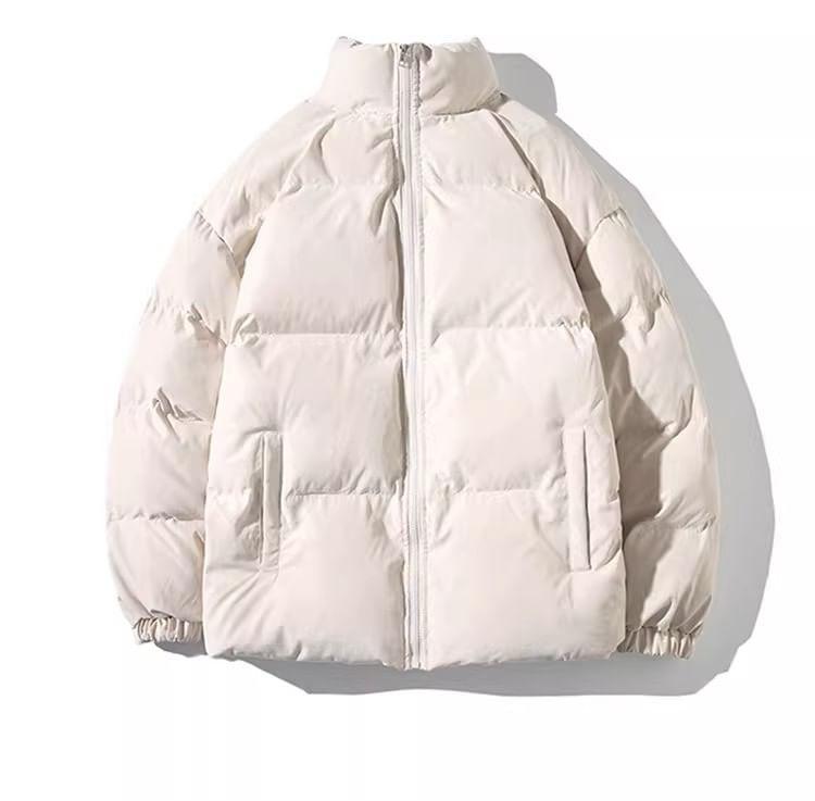 Plain Zip Puffer Jacket Product Image