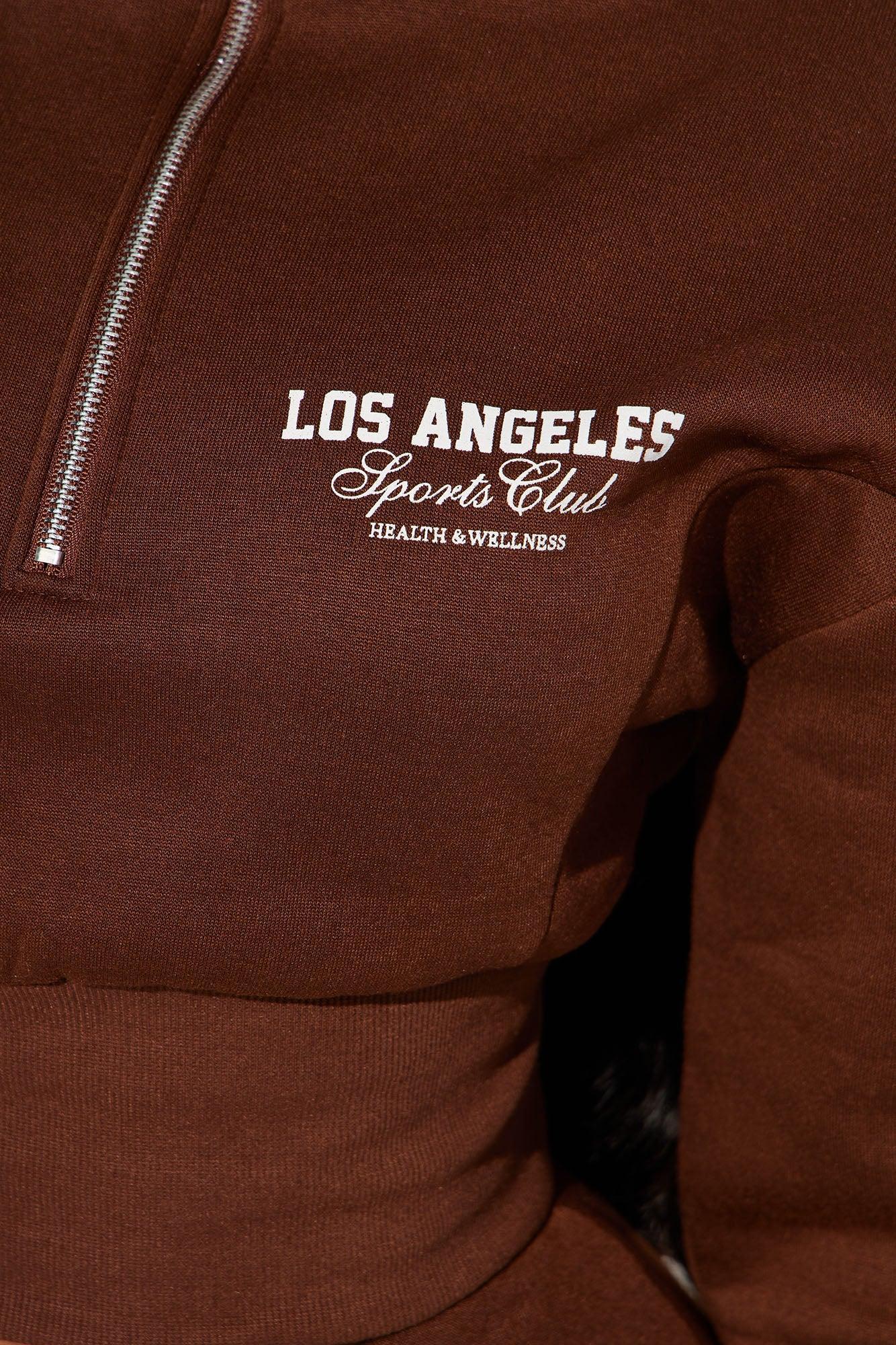 LA Sports Club Polo Sweatshirt - Chocolate Product Image