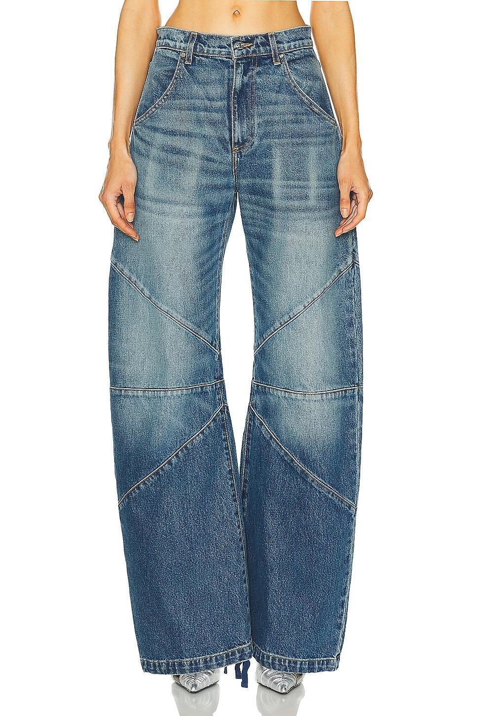 Womens Fredric High-Rise Bowed Wide-Leg Jeans Product Image