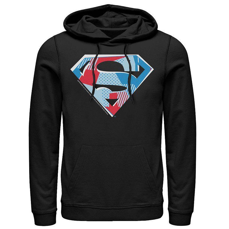 Mens DC Comics Superman Cutout Chest Logo Hoodie Product Image