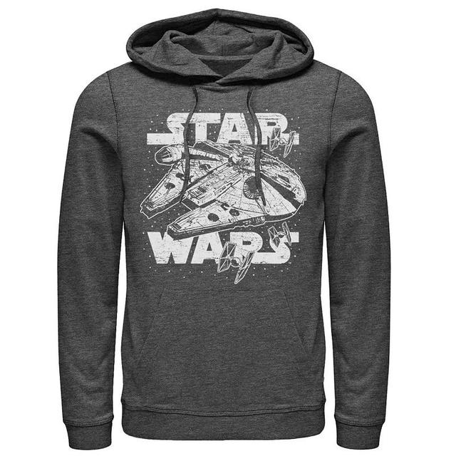 Mens Star Wars Millennium Falcon Hyperdrive Hoodie Grey Heather Product Image