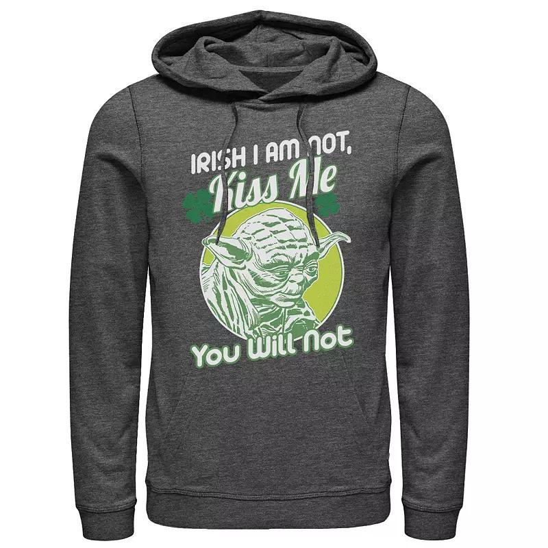 Mens Star Wars Yoda St. Patricks Day Hoodie Grey Heather Product Image