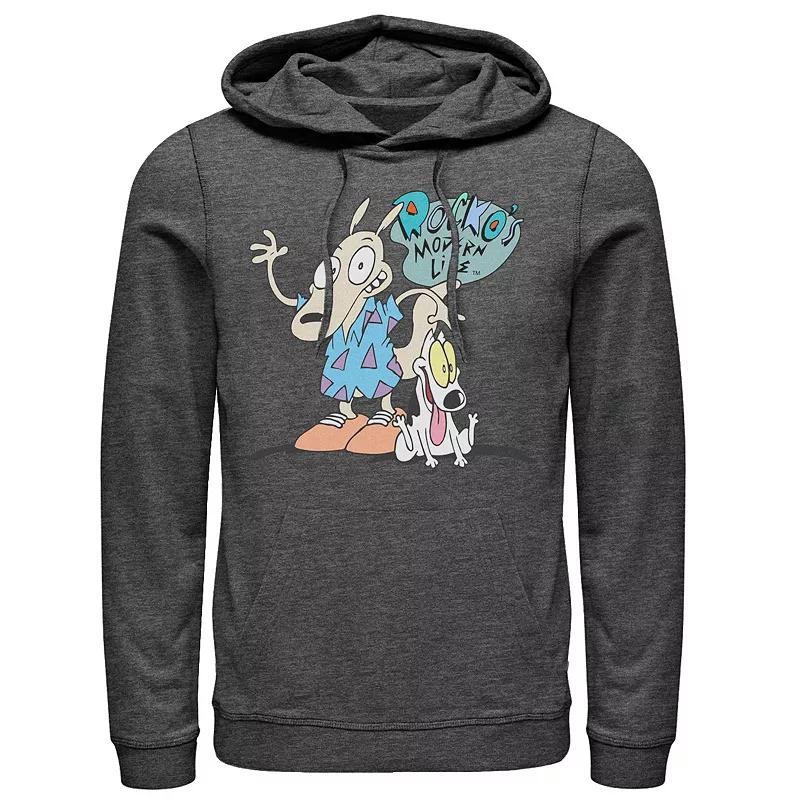 Mens Nickelodeon Rockos Modern Life Show Intro Hoodie Blue Product Image