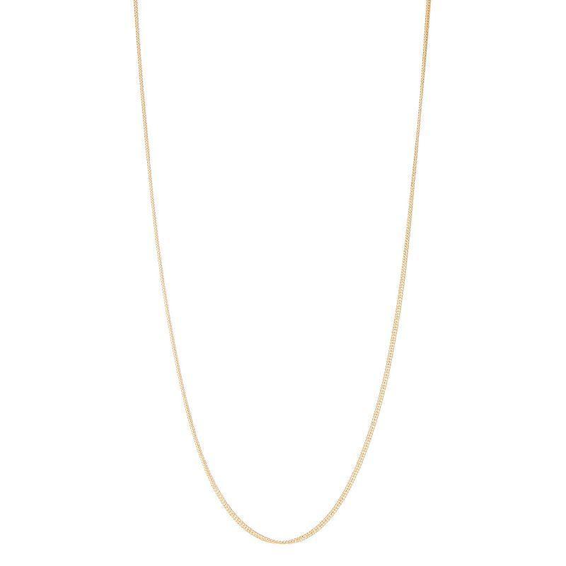 Jordan Blue 14k Gold Filled 2.2 mm Double Curb Chain Necklace, Womens Product Image