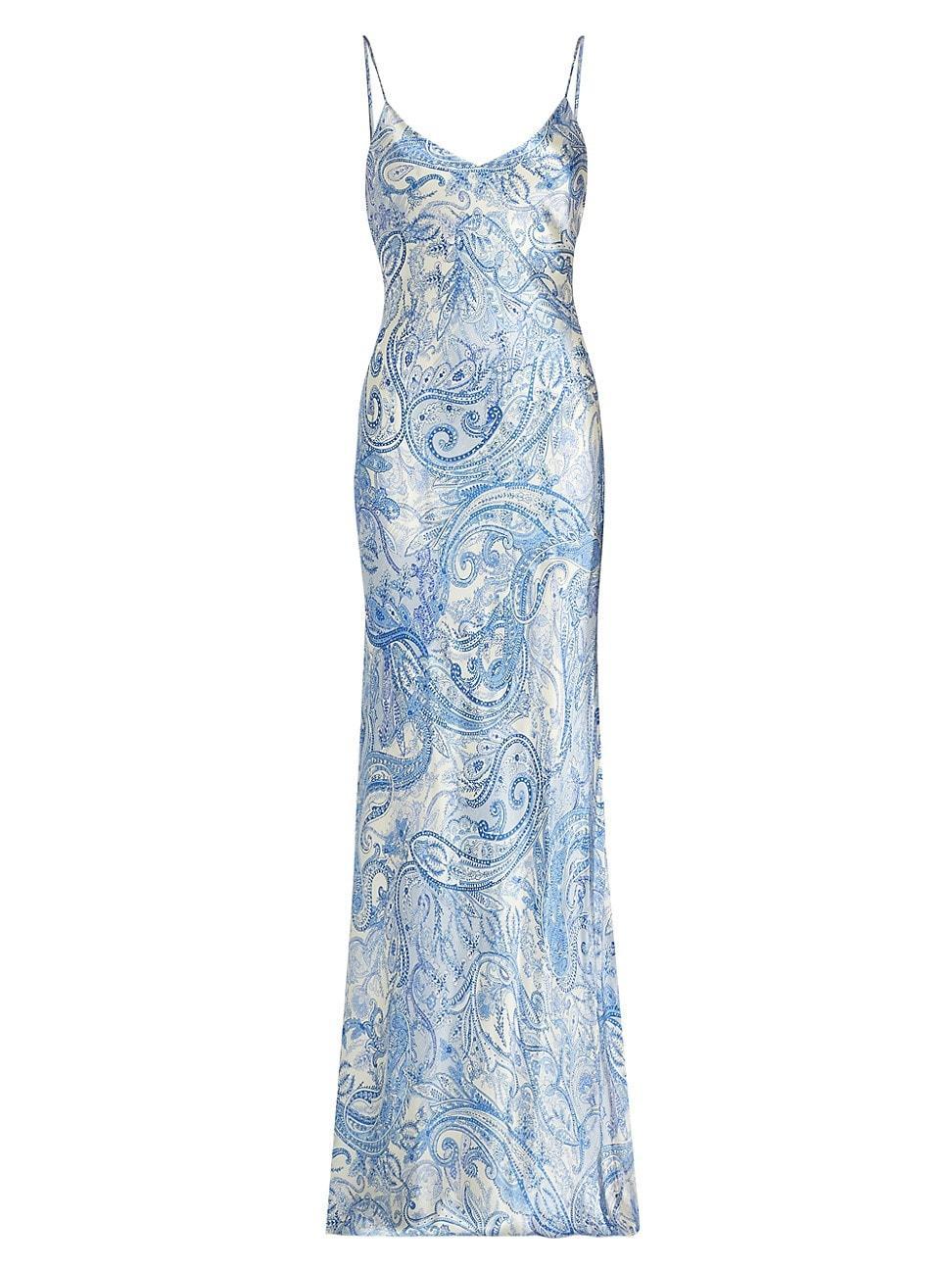 Womens Serita Paisley Silk Slipdress Product Image