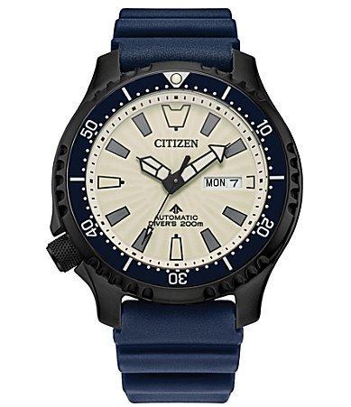 Men's Citizen Promaster Dive Automatic Black Strap Watch with Black Dial (Model: Ny0130-08E) Product Image