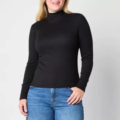 a.n.a Womens Long Sleeve Mock Neck Top product image