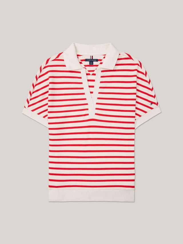 Tommy Hilfiger Women's Relaxed Fit Stripe Polo Product Image