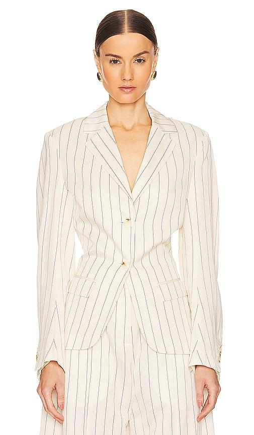 Drapey Striped Blazer Product Image