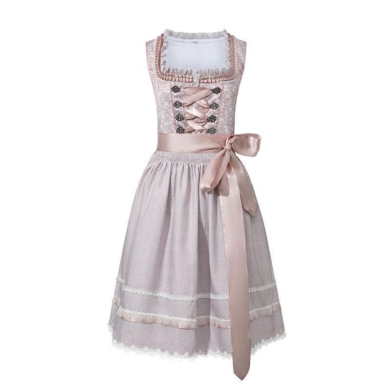 Sleeveless Square Neck Lace Up Midi A-Line Dress Product Image