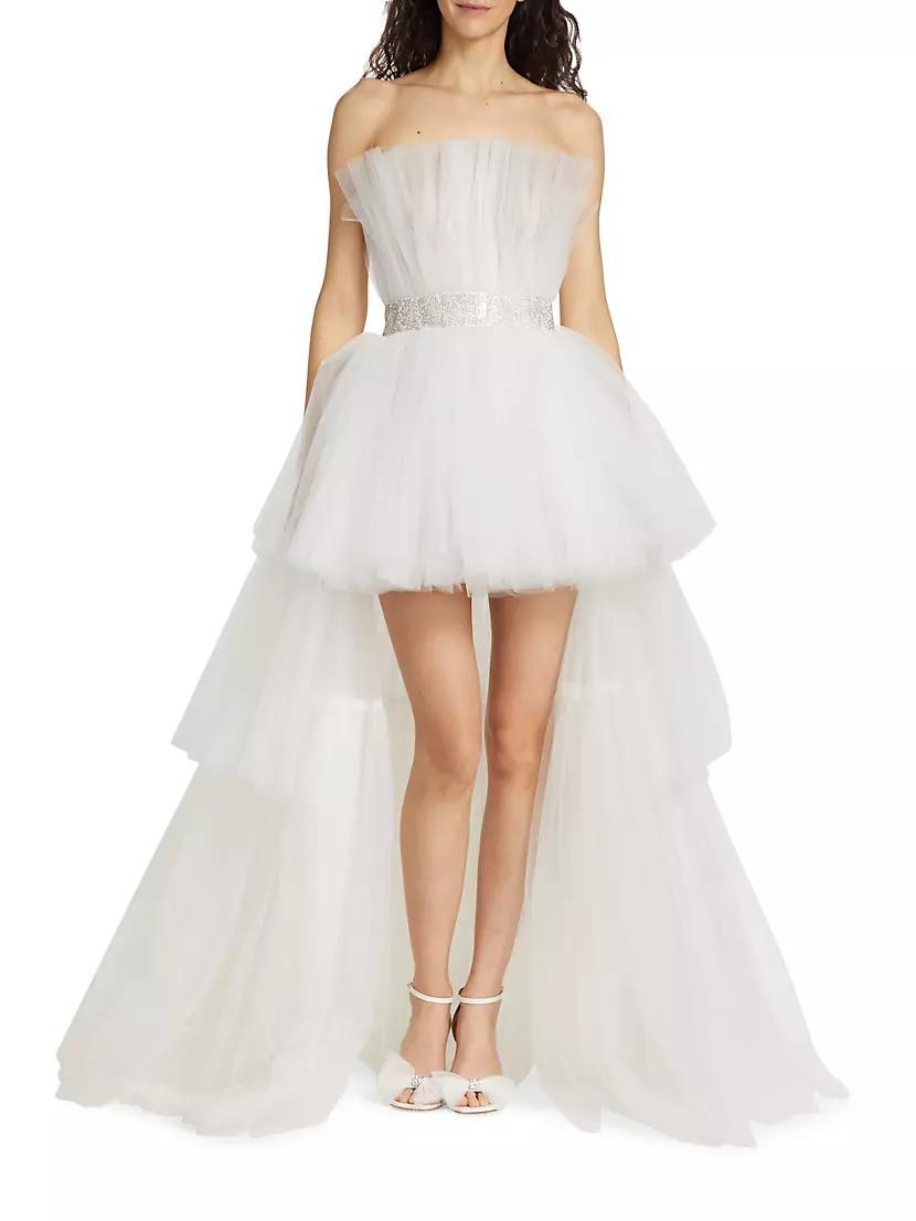 Anna Strapless High-Low Tulle Gown Product Image