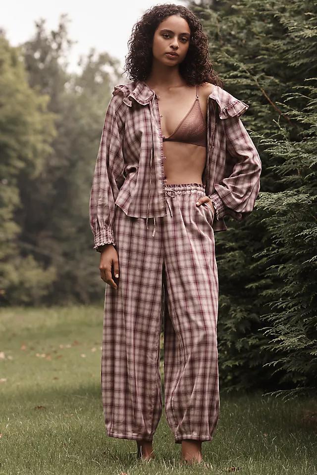 By Anthropologie Flannel Parachute Pajama Pants Product Image