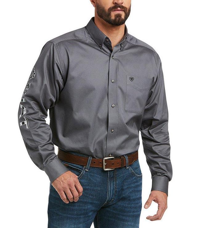 Ariat Classic Fit Team Logo Long Sleeve Twill Shirt Product Image