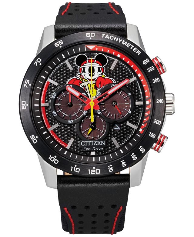 Disneys Mickey Mouse Mens Racer Strap Chronograph Watch by Citizen - CA4439-07W Black Product Image