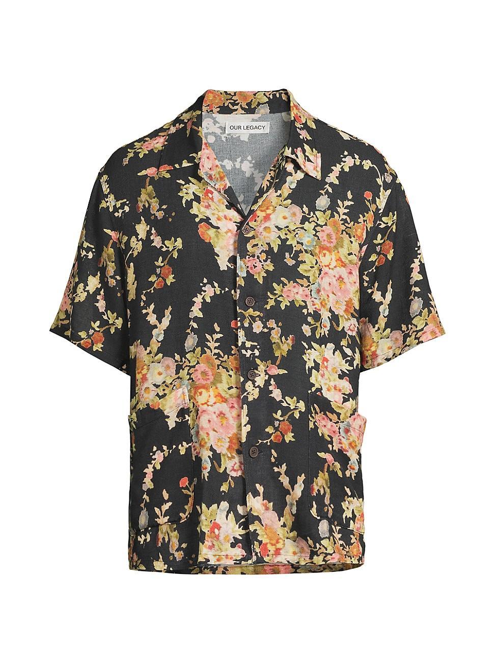 Mens Elder Floral Cotton Camp Shirt Product Image