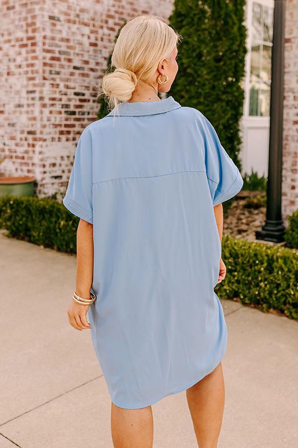 Effortless Radiance Shift Dress in Sky Blue Curves Product Image