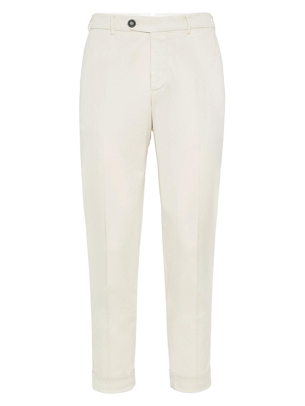 Mens Garment Dyed Italian Fit Trousers Product Image