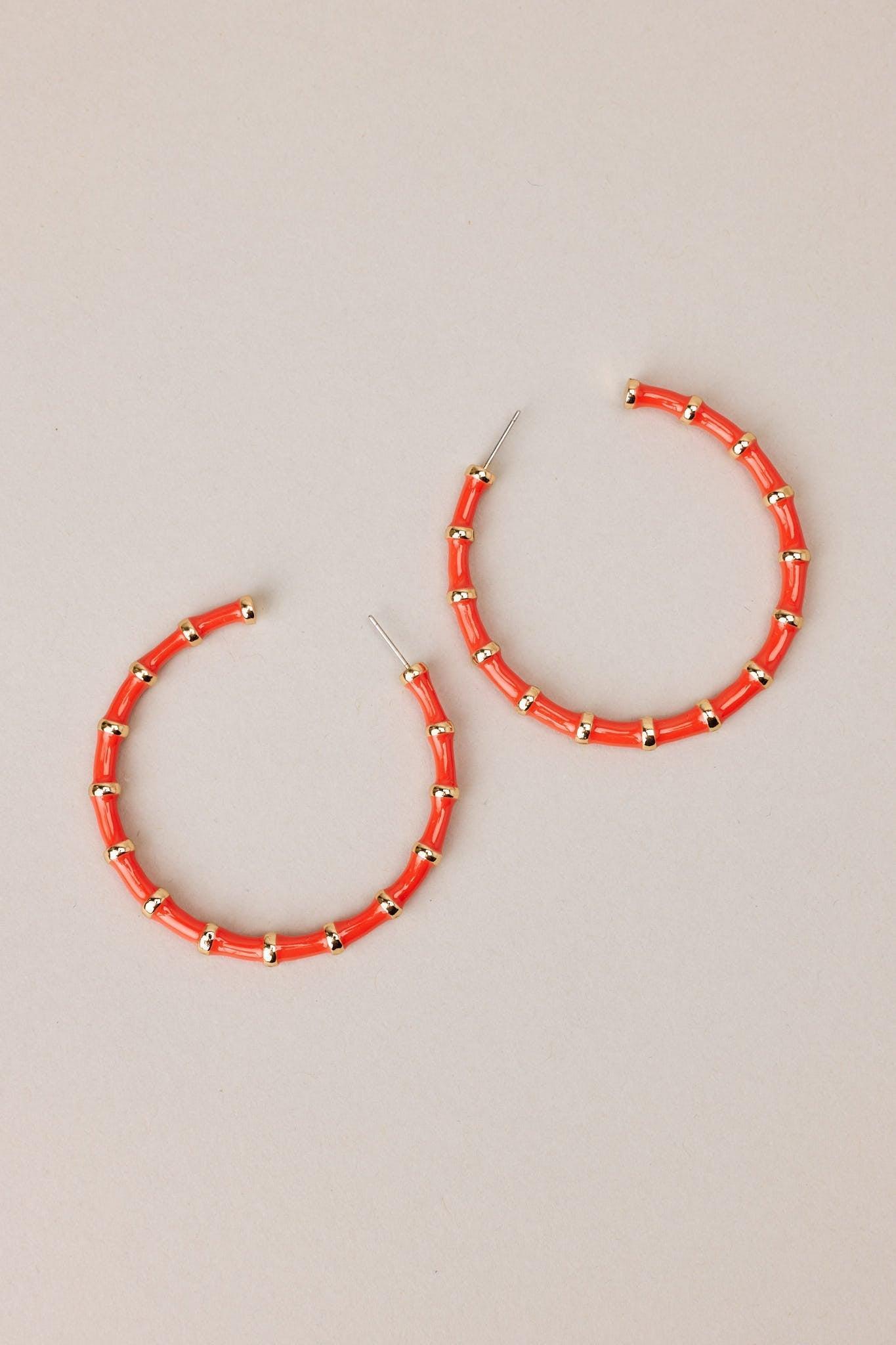 Everyday Love Red Hoop Earrings Product Image