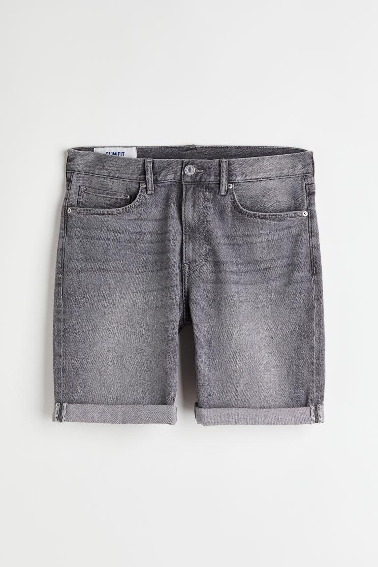 Slim Denim Shorts Product Image