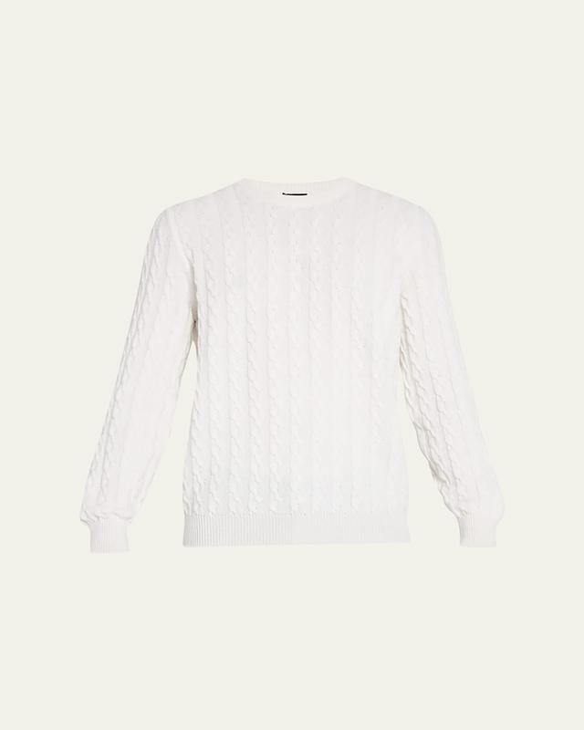 Mens Cable Crewneck Sweater Product Image