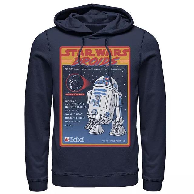 Mens Star Wars Droids R2-D2 Advertisement Poster Hoodie Blue Product Image