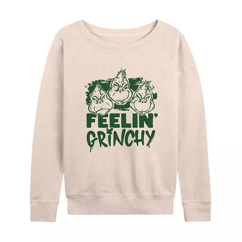 Womens Dr. Seuss Feelin Grinchy Lightweight French Terry Sweatshirt Product Image