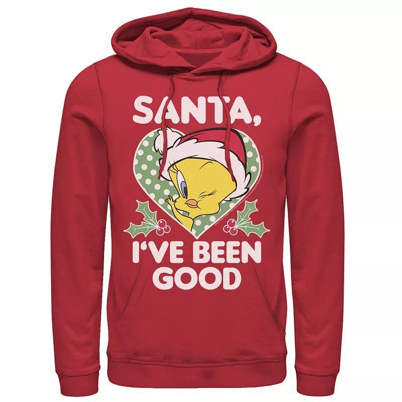 Mens Looney Tunes Christmas Tweety Santa Ive Been Good Hoodie Product Image