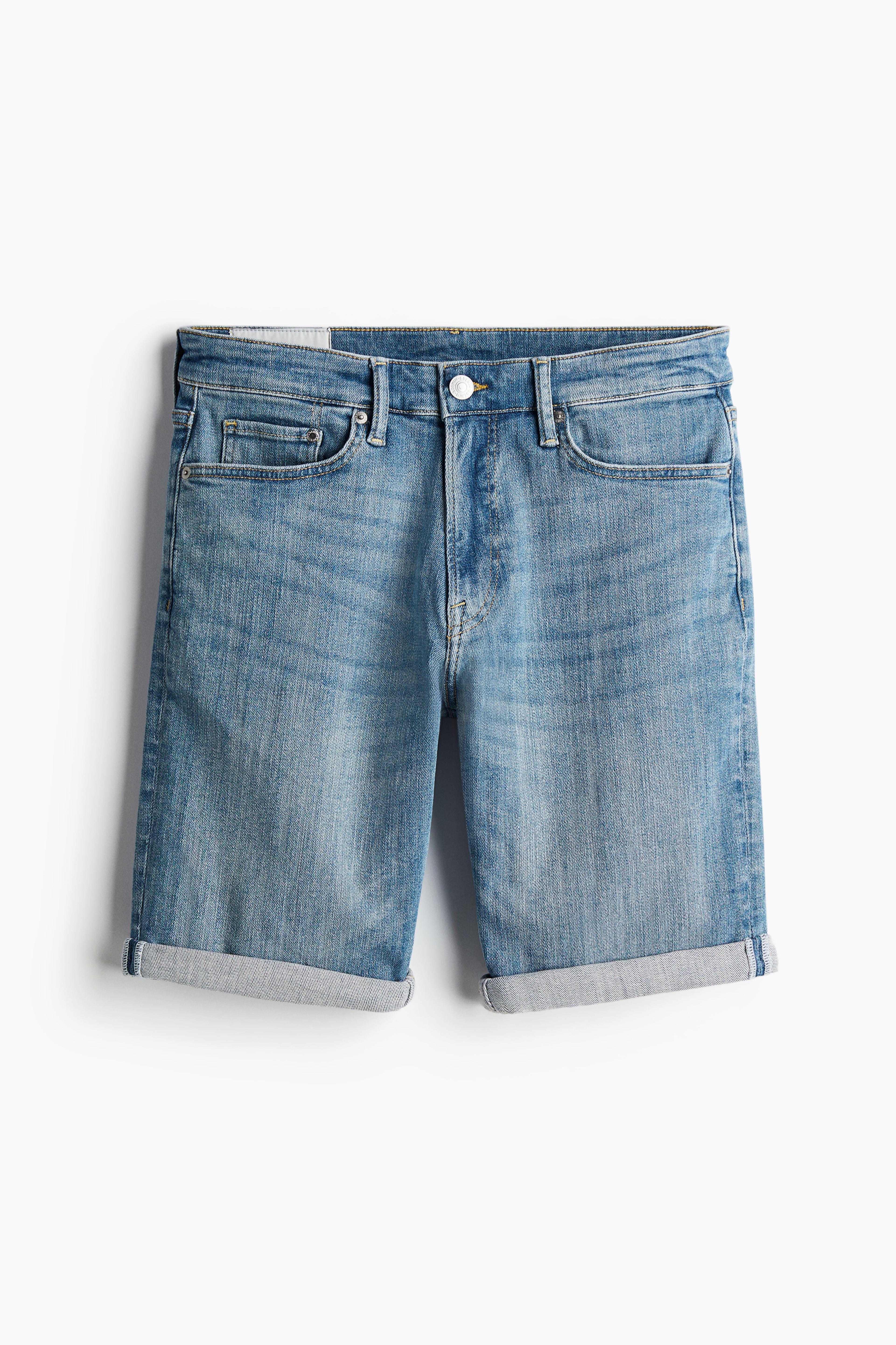 Slim Denim Shorts Product Image