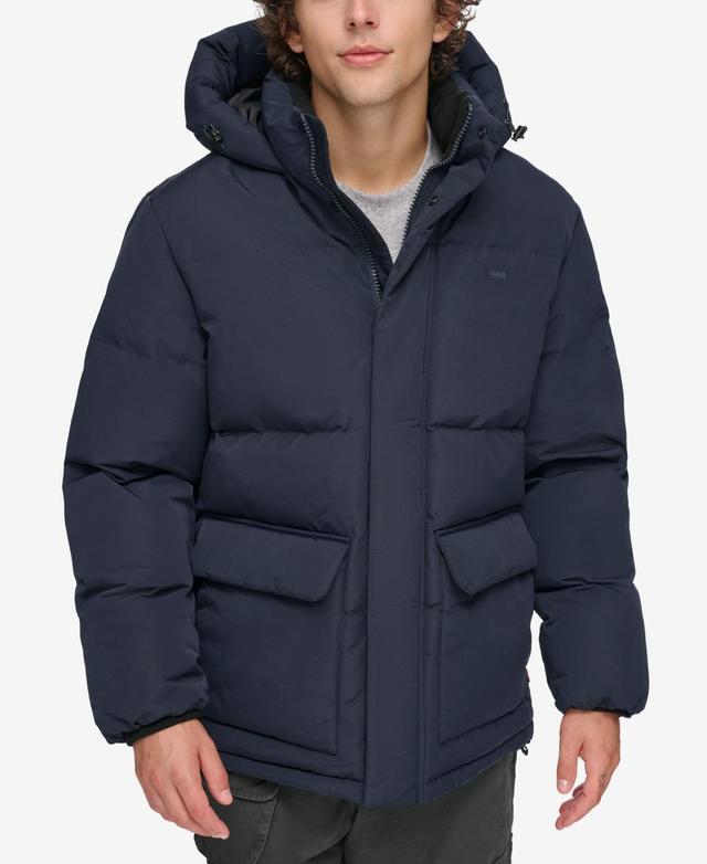 Levi's(r) Arctic Cloth Midlength Hooded Parka Men's Jacket Product Image