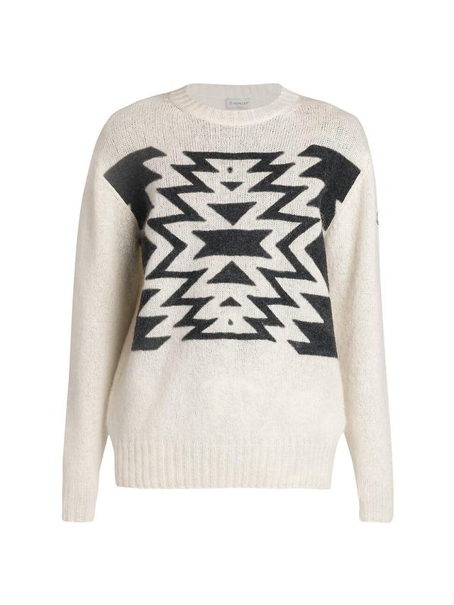 Mens Geometric Knit Crewneck Sweater Product Image