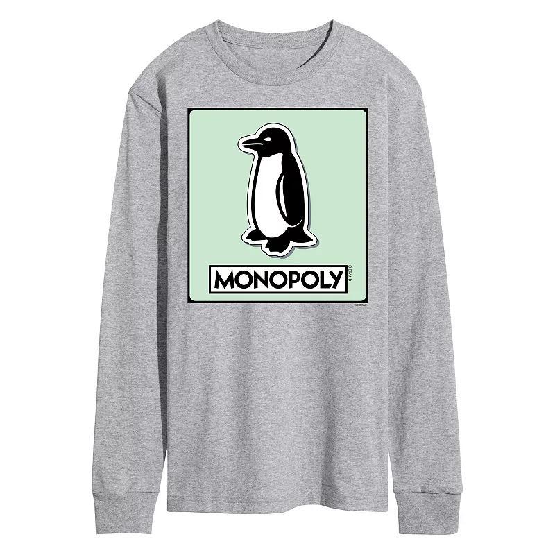 Mens Monopoly Penguin Game Token Long Sleeve Graphic Tee Product Image