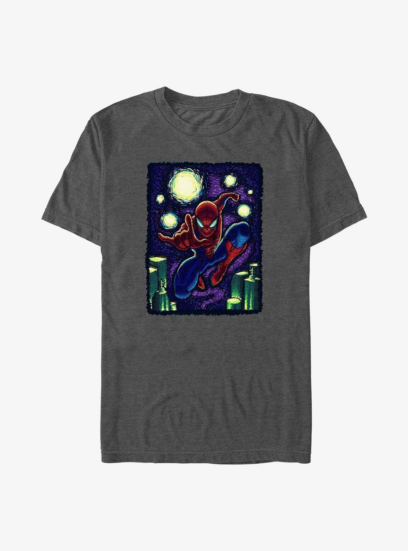 Marvel Spider-Man Starry New York Big & Tall T-Shirt Product Image