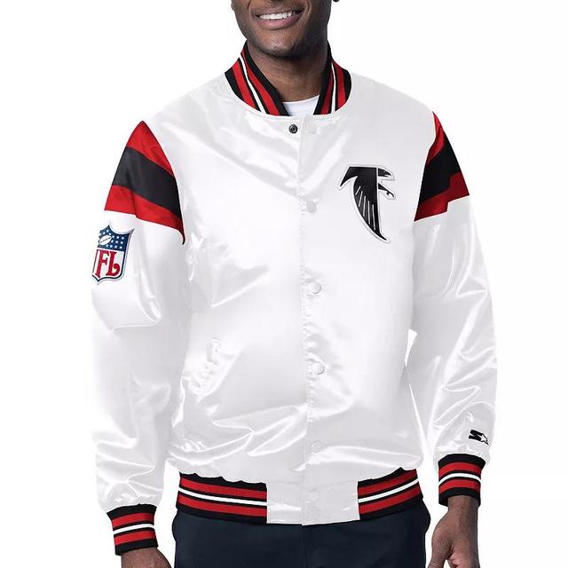 Mens Starter /Red Atlanta Falcons Vintage Satin Full-Snap Varsity Jacket Product Image