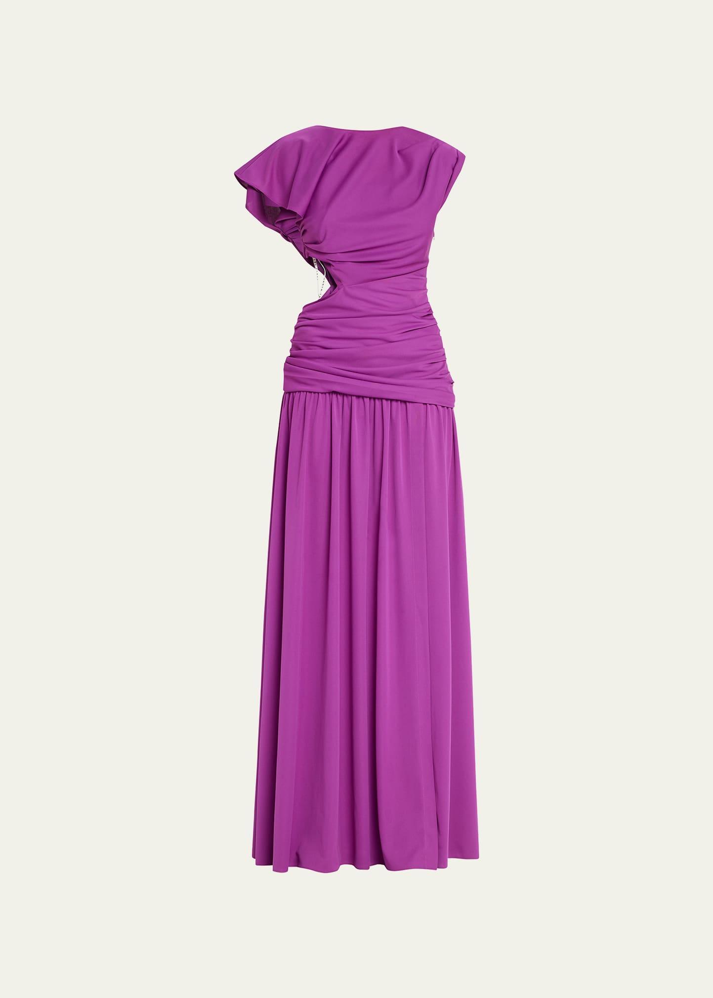 Nami Ruched Cutout Dropped-Waist Maxi Dress Product Image