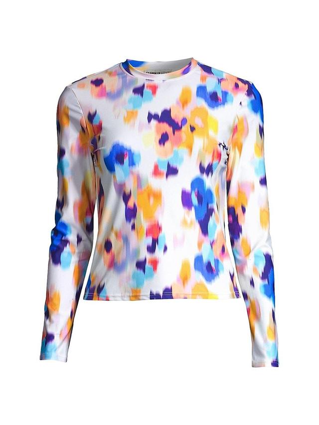 Womens Stephanie Printed Rashguard Top Product Image