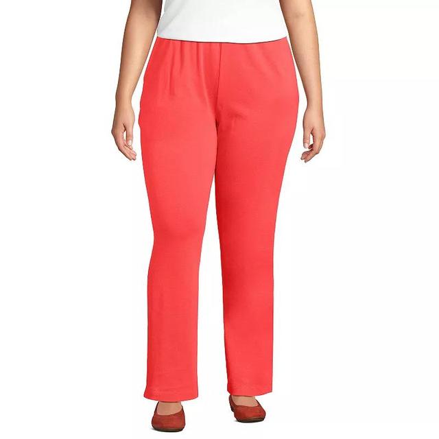 Plus Size Lands End Sport Knit High-Waist Pull-On Pants, Womens Product Image